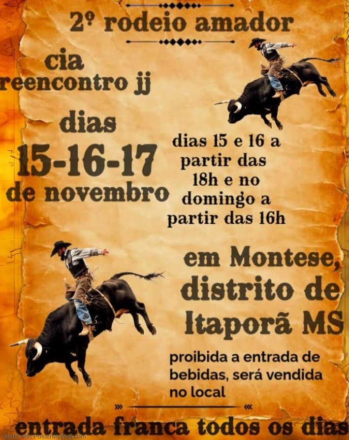 Banner oficial do 2º Rodeio Amador Cia Reecontro JJ