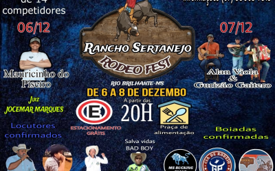 Em dezembro Rio Brilhante vai se tornar a Capital do rodeio no estado com o Rodeo Fest, no Rancho Sertanejo